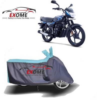 EXOME Two Wheeler Cover for Bajaj(CT 100, Blue, Grey)