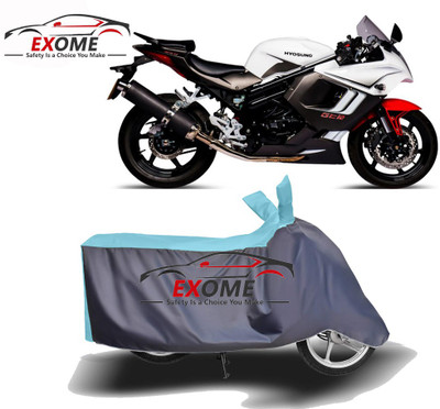 APNEK Two Wheeler Cover for Hyosung(GT650R, Blue, Grey)