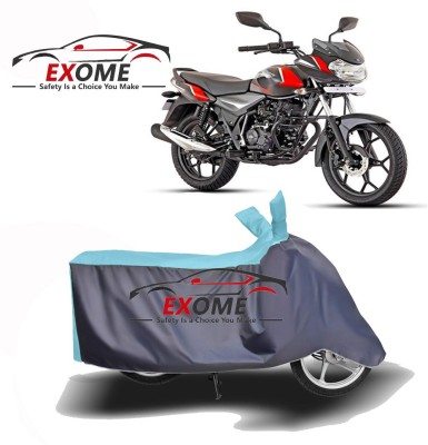 EXOME Two Wheeler Cover for Bajaj(Discover 150 f, Blue, Grey)