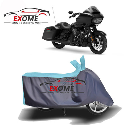 APNEK Two Wheeler Cover for Harley Davidson(Road Glide Special, Blue, Grey)