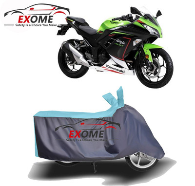 APNEK Two Wheeler Cover for Kawasaki(Ninja 300, Blue, Grey)