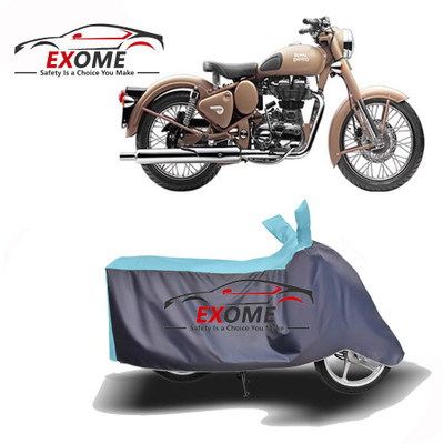 APNEK Two Wheeler Cover for Royal Enfield(Classic Desert Storm, Blue, Grey)