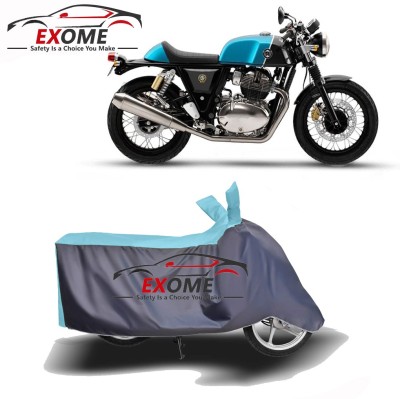 EXOME Two Wheeler Cover for Royal Enfield(Continental GT 650, Blue, Grey)