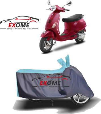 APNEK Two Wheeler Cover for Vespa(ZX 125, Blue, Grey)