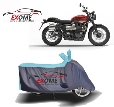 APNEK Two Wheeler Cover for Triumph(Street Scrambler, Blue, Grey)