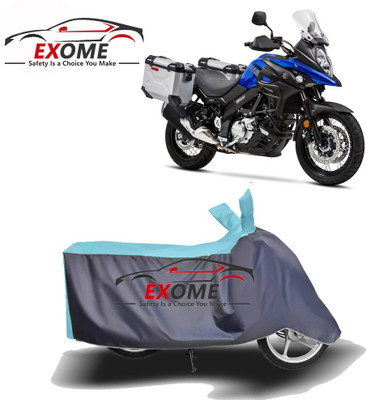 APNEK Two Wheeler Cover for Suzuki(V Strom 650, Blue, Grey)