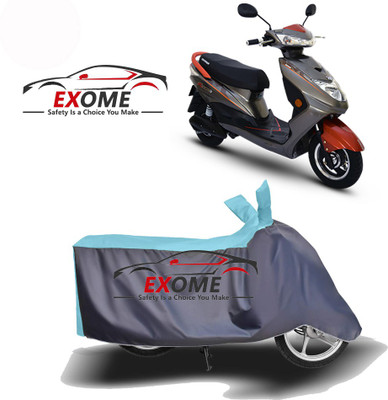 APNEK Two Wheeler Cover for Okinawa(Ridge Plus, Blue, Grey)