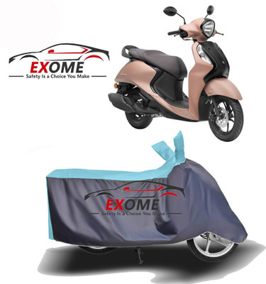 APNEK Two Wheeler Cover for Yamaha(Fascino, Blue, Grey)