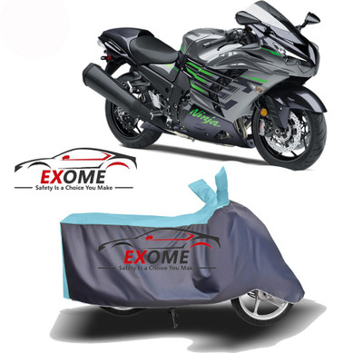 APNEK Two Wheeler Cover for Kawasaki(Ninja ZX 14R, Blue, Grey)