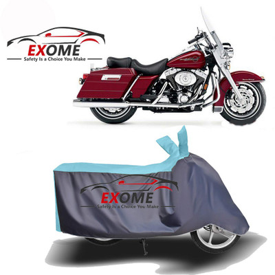 APNEK Two Wheeler Cover for Harley Davidson(Road King, Blue, Grey)