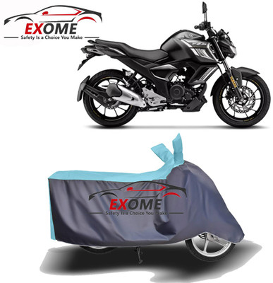EXOME Two Wheeler Cover for Yamaha(FZ S V3.0 FI, Blue, Grey)