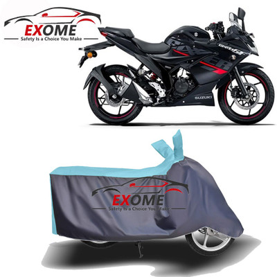 APNEK Two Wheeler Cover for Suzuki(Gixxer SF, Blue, Grey)