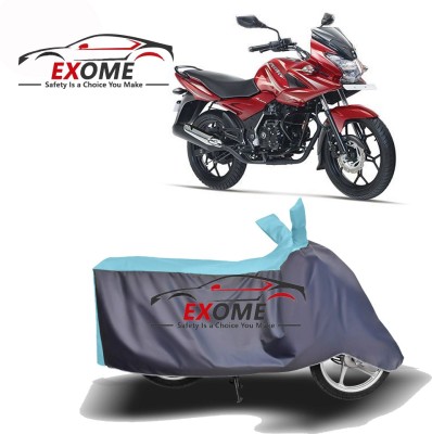 EXOME Two Wheeler Cover for Bajaj(Discover 150 s, Blue, Grey)