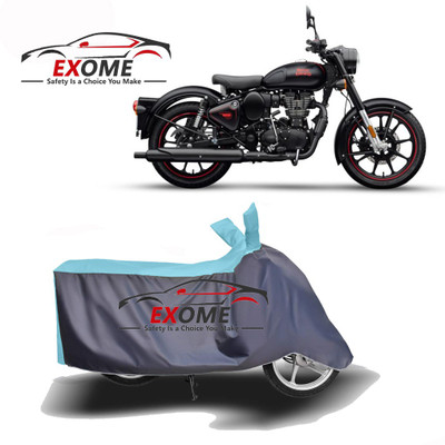 APNEK Two Wheeler Cover for Royal Enfield(Classic 350, Blue, Grey)