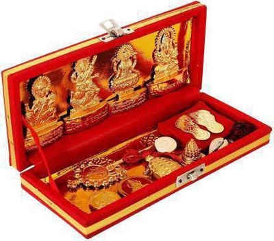 AgTrendz Shri Laxmi Kuber Dhan Varsha Yantra-Medium Size , Multicolour Brass Yantra (Pack of 1) Brass Yantra Brass Yantra(Pack of 1)