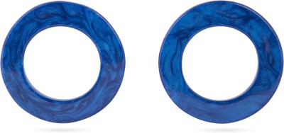 VFI Faux Hoop Earrings Single Blue Resin, Alloy Drops & Danglers, Hoop Earring