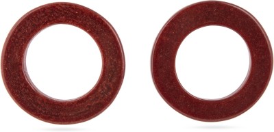 VFI Faux Hoop Earrings Red Resin, Alloy Hoop Earring