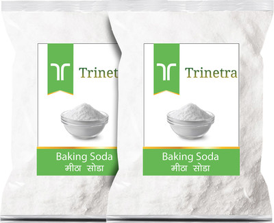 Trinetra Best Quality Baking Soda 400 gm each (Pack of 2) Baking Soda Powder(2 x 400 g)