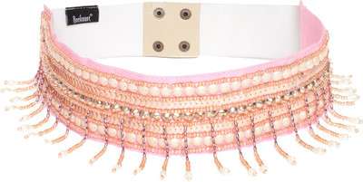 Anekaant Girls Party Pink Canvas Belt