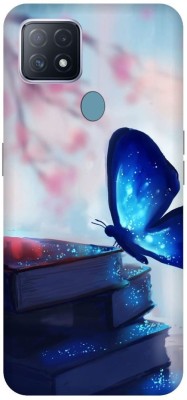 Bluvver Back Cover for OPPO A15s, CPH2179, Printed Buterfly Back Cover(Multicolor, Hard Case, Pack of: 1)