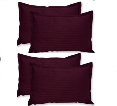 Sosha Striped Pillows Cover(Pack of 4, 68 cm*43 cm, Purple)
