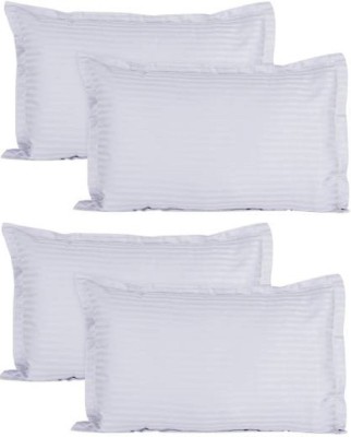 Sosha Striped Pillows Cover(Pack of 4, 68 cm*43 cm, White)