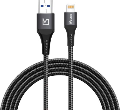 iVoltaa Lightning Cable 4 A 1 m Li10(Compatible with iPhone, iPad, iPod, Black, One Cable)