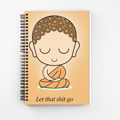 Art Bundle Little Buddha A5 Size Wiro Bound Spiral Notebook Diary ( 90 GSM Natural Shade Paper ) A5 Note Book no 160 Pages(Multicolor)
