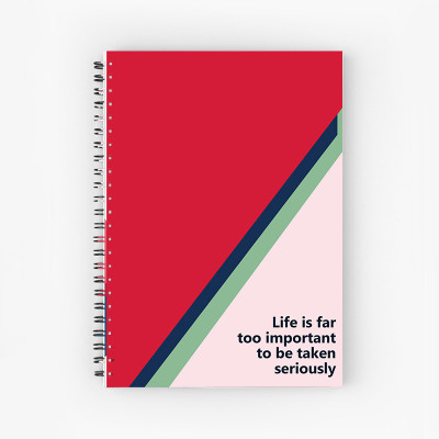 Art Bundle Motivational Quotes A5 Size Wiro Bound Spiral Notebook Diary ( 90 GSM Natural Shade Paper ) - Pack of 2 A5 Notebook no 160 Pages(Multicolor)