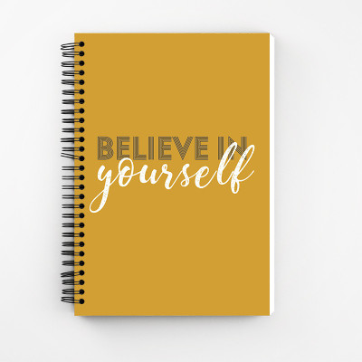 Art Bundle Believe in Yourself A5 Note Book no 160 Pages(Yellow)