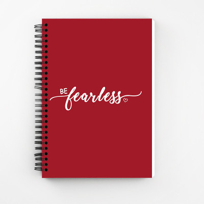 Art Bundle Be Fearless A5 Note Book no 160 Pages(Red, White)
