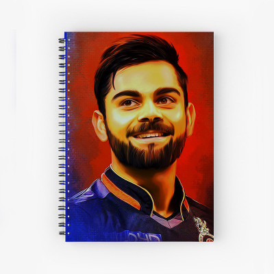 Art Bundle David Backham A5 Size Wiro Bound Spiral Notebook Diary ( 160 Pages Unruled, A5, 90 GSM Natural Shade Paper ) A5 Notebook no 160 Pages(Multicolor)