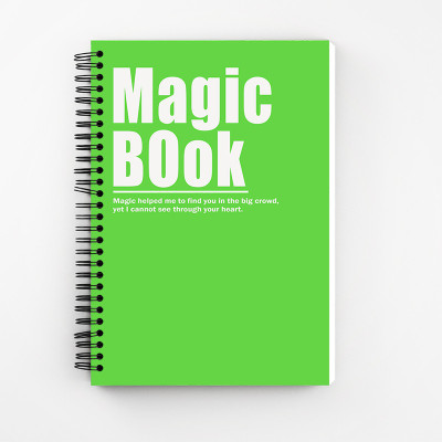 Art Bundle Green Magic book A5 Size Wiro Bound Spiral Notebook Diary ( 90 GSM Natural Shade Paper ) A5 Notebook Unruled 160 Pages(Multicolor)
