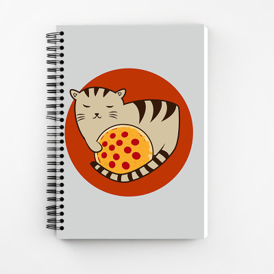 Art Bundle Pizza Cat A5 Note Book no 160 Pages(Multicolor)