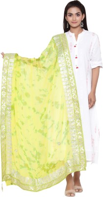 JABAMA Chiffon Embroidered, Floral Print Women Dupatta