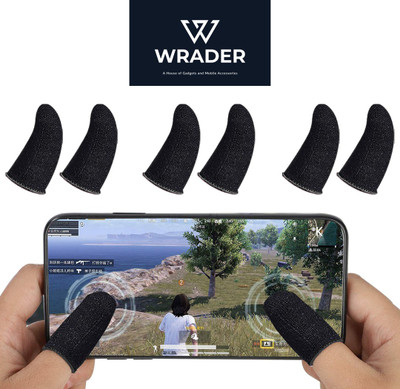 WRADER High Touch Sensitivity Mobile Gaming Finger Sleeves for PUBG Games Combo Pack Finger Sleeve(Pack of 6)