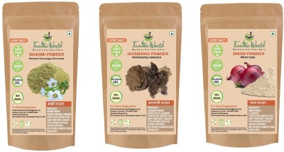 Twacha world Brahmi Powder ,Jatamansi Powder,Onion Powder For Hair Care 100 GM Each Pack of 3 (300 GM)(300 g)