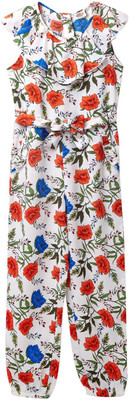 Cub McPaws Floral Print Girls Jumpsuit