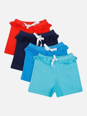 Bodycare Kids Short For Baby Girls Casual Solid Pure Cotton(Multicolor, Pack of 4)