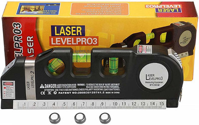 SHB lavel pro Laser Level Horizontal Vertical Measure 8FT Aligner Rulers Multipurpose Accurate Line Tape Magnetic Engineer's Precision Level (8 cm) Non-magnetic Line Level(9 cm)