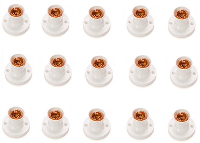 JELECTRICALS Deluxe Batten Bulb Holder - Pack of 15 Plastic Light Socket(Pack of 15)