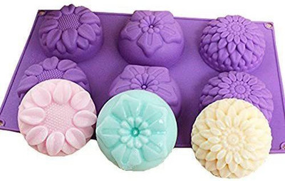 Aramax Silicone Cupcake/Muffin Mould 6(Pack of 1)