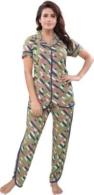 TUCUTE Women Floral Print Multicolor Top & Pyjama Set