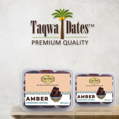 TAQWA DATES AMBER MADINAH DATES Dry Dates(2 x 500 g)