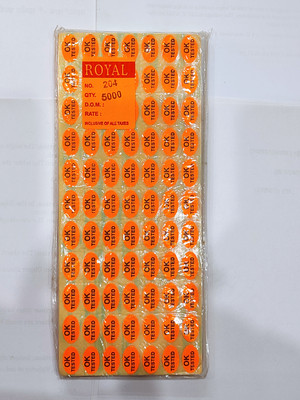 ROYAL STIC Ok Tested Self Adhesive Paper Label(Orange)