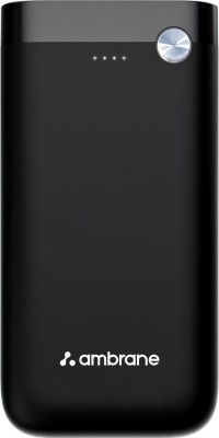 Ambrane 20000 mAh 20 W Compact Pocket Size Power Bank(Black, Lithium Polymer, Quick Charge 3.0, Power Delivery 3.0 for Mobile)