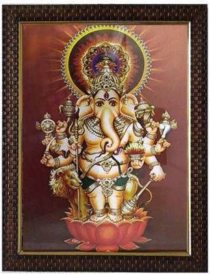 SVC Handicrafts Drishti Ganesha Entrance Wall Hanging Photo Frame Religious Frame