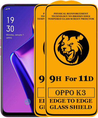 Dream Edge To Edge Tempered Glass for OPPO K3(Pack of 2)