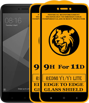 SEVEN7STAR Edge To Edge Tempered Glass for Mi Redmi Y1 Lite(Pack of 2)