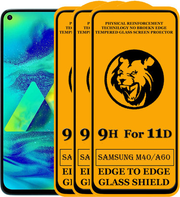 SEVEN7STAR Edge To Edge Tempered Glass for Samsung Galaxy M40(Pack of 3)